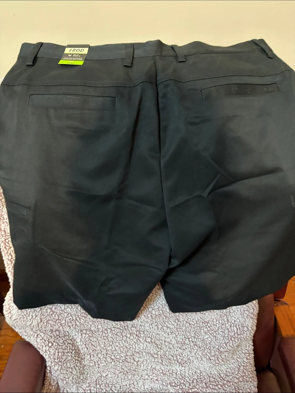 Izod Black Flat-Front Performance Shorts